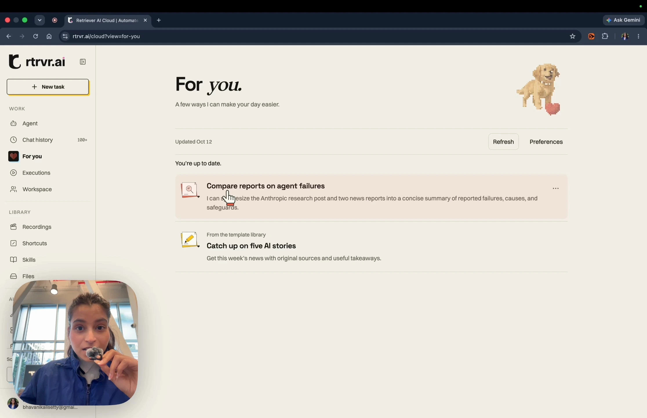 Retriever Cloud suggests comparing reports on agent failures and catching up on five AI stories.