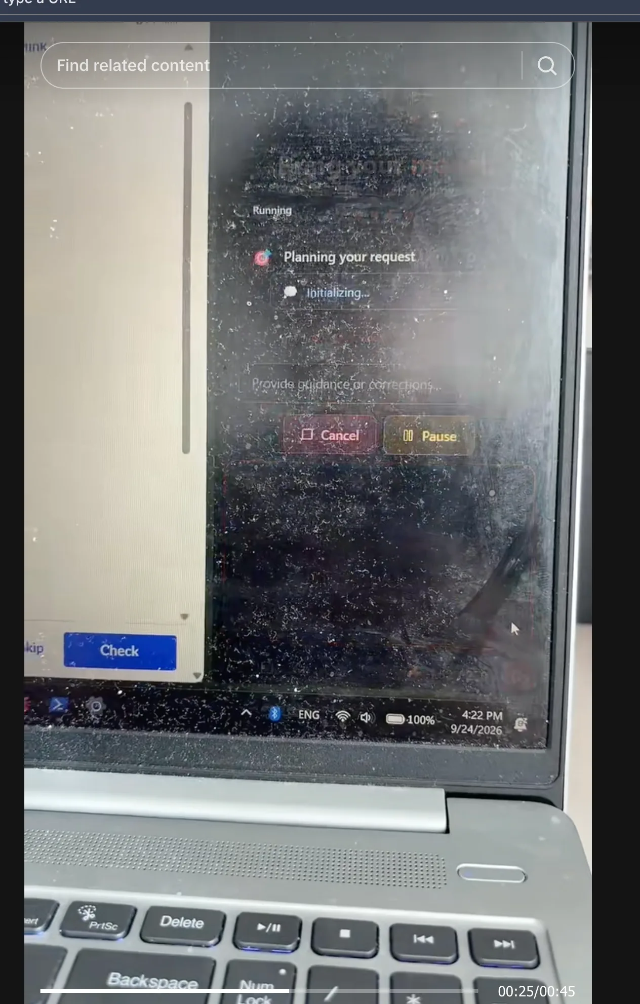 Creator’s recording of the Retriever extension running next to a practice page.