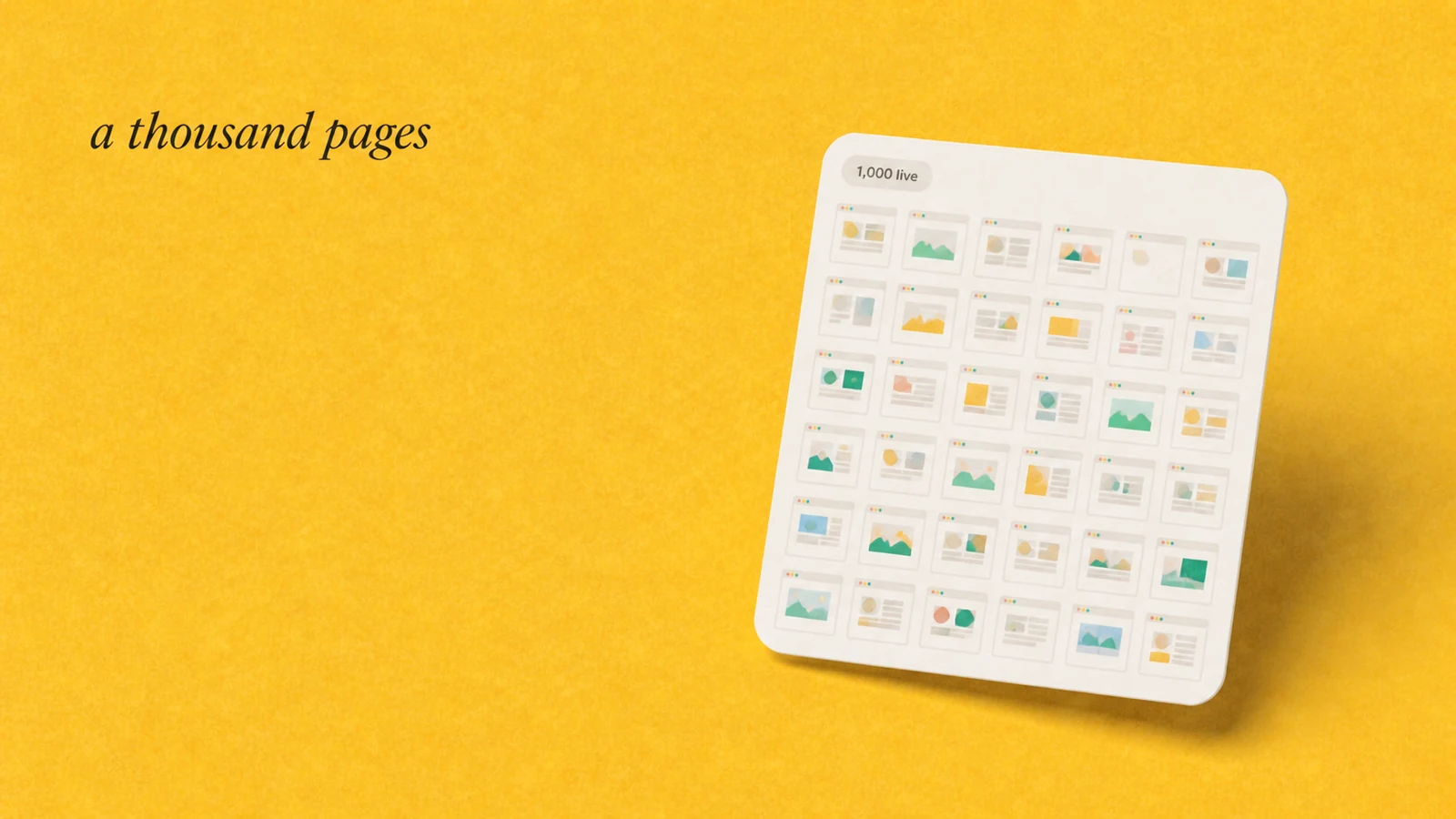 Poster for 1,000 sites, one prompt