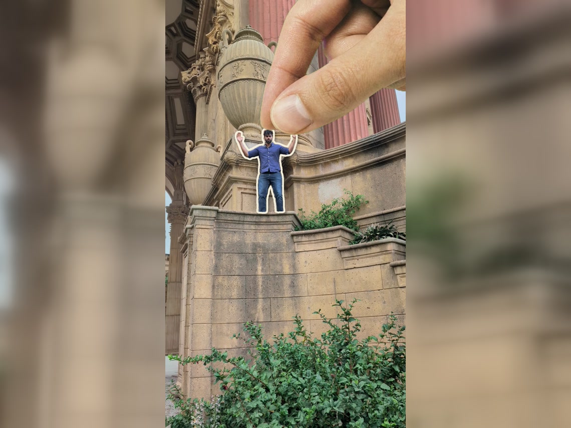 A giant hand reaches toward Arjun high above the ground. Play the Retriever AI Free Mode video.